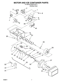 05 - Motor And Ice Container parts for Whirlpool Refrigerator GD25SFCHS111 from AppliancePartsPros.com
