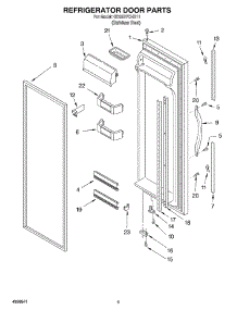 06 - Refrigerator Door parts for Whirlpool Refrigerator GD25SFCHS111 from AppliancePartsPros.com