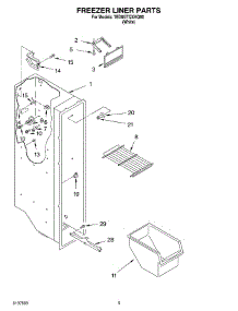 03 - Freezer Liner parts for Whirlpool Refrigerator 7ED0GTQXKQ00 from AppliancePartsPros.com
