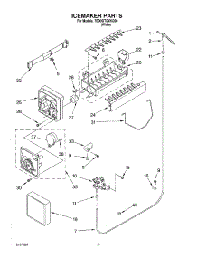10 - Ice Maker parts for Whirlpool Refrigerator 7ED0GTQXKQ00 from AppliancePartsPros.com