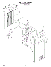 10 - Air Flow parts for Whirlpool Refrigerator GD25SFCHS111 from AppliancePartsPros.com