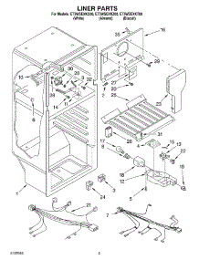 03 - Liner parts for Whirlpool Refrigerator ET5WSEXKT00 from AppliancePartsPros.com