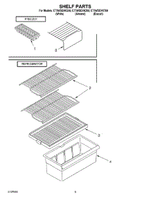 05 - Shelf, Optional parts for Whirlpool Refrigerator ET5WSEXKT00 from AppliancePartsPros.com