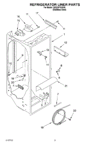 02 - Refrigerator Liner parts for Whirlpool Refrigerator GD22SFXHS05 from AppliancePartsPros.com