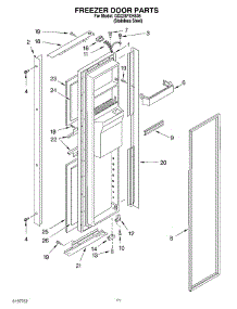 08 - Freezer Door parts for Whirlpool Refrigerator GD22SFXHS05 from AppliancePartsPros.com