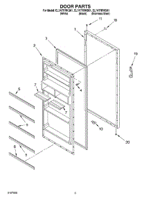 03 - Door parts for Whirlpool Refrigerator EL7ATRRKS01 from AppliancePartsPros.com