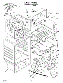 03 - Liner parts for Whirlpool Refrigerator 5ET8GTXKQ00 from AppliancePartsPros.com