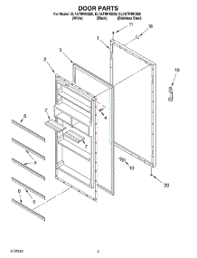 03 - Door parts for Whirlpool Refrigerator EL7ATRRKQ00 from AppliancePartsPros.com