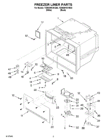 02 - Freezer Liner parts for Whirlpool Refrigerator 7GB8SHKXKB00 from AppliancePartsPros.com