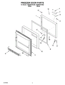03 - Freezer Door parts for Whirlpool Refrigerator 7GB8SHKXKQ00 from AppliancePartsPros.com