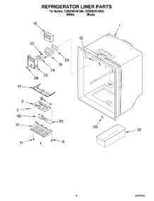 04 - Refrigerator Liner parts for Whirlpool Refrigerator 7GB8SHKXKQ00 from AppliancePartsPros.com