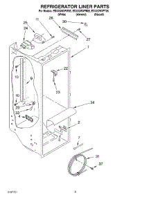 02 - Refrigerator Liner parts for Whirlpool Refrigerator ED22GWXFW05 from AppliancePartsPros.com