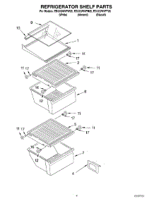 03 - Refrigerator Shelf parts for Whirlpool Refrigerator ED22GWXFW05 from AppliancePartsPros.com