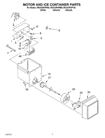 06 - Motor And Ice Container parts for Whirlpool Refrigerator ED22GWXFW05 from AppliancePartsPros.com