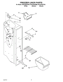04 - Freezer Liner parts for Whirlpool Refrigerator ED22GWXFT05 from AppliancePartsPros.com