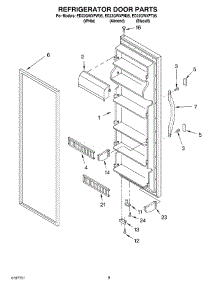 07 - Refrigerator Door parts for Whirlpool Refrigerator ED22GWXFT05 from AppliancePartsPros.com