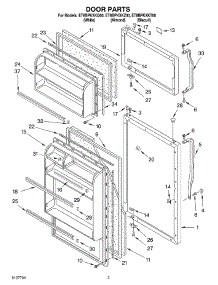 02 - Door parts for Whirlpool Refrigerator ET8BPKXKQ00 from AppliancePartsPros.com