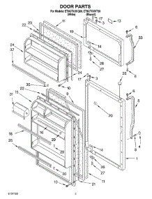 02 - Door parts for Whirlpool Refrigerator ET8GTKXKQ00 from AppliancePartsPros.com