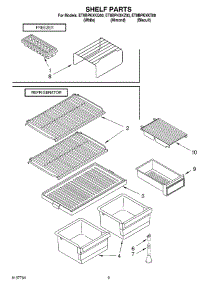 05 - Shelf, Optional parts for Whirlpool Refrigerator ET8BPKXKT00 from AppliancePartsPros.com