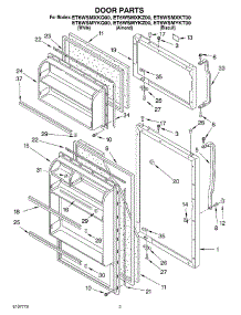 02 - Door parts for Whirlpool Refrigerator ET6WSMYKZ00 from AppliancePartsPros.com
