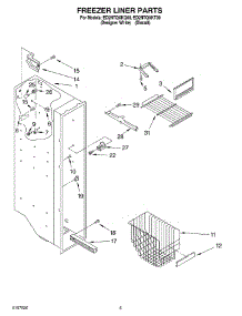 04 - Freezer Liner parts for Whirlpool Refrigerator ED2NTQXKQ00 from AppliancePartsPros.com