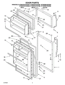 02 - Door parts for Whirlpool Refrigerator ET6WSKXKZ00 from AppliancePartsPros.com