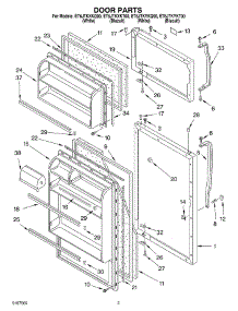 02 - Door parts for Whirlpool Refrigerator ET6JTKYKQ00 from AppliancePartsPros.com