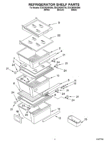 03 - Refrigerator Shelf parts for Whirlpool Refrigerator ED5CHQXKB00 from AppliancePartsPros.com