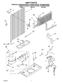04 - Unit parts for Whirlpool Refrigerator ET6WSKXKT00 from AppliancePartsPros.com