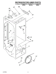 02 - Refrigerator Liner parts for Whirlpool Refrigerator ED5CHQXKT00 from AppliancePartsPros.com