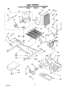 09 - Unit parts for Whirlpool Refrigerator ED5CHQXKT00 from AppliancePartsPros.com