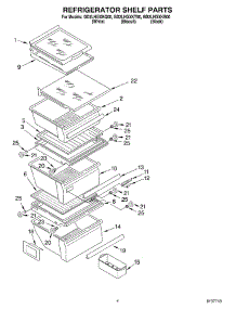 03 - Refrigerator Shelf parts for Whirlpool Refrigerator GD2LHGXKT00 from AppliancePartsPros.com