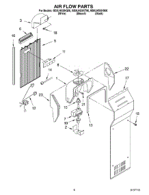 05 - Air Flow parts for Whirlpool Refrigerator GD2LHGXKQ00 from AppliancePartsPros.com