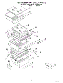 03 - Refrigerator Shelf parts for Whirlpool Refrigerator ED2CHGXKQ00 from AppliancePartsPros.com