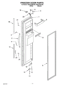 08 - Freezer Door parts for Whirlpool Refrigerator ED2CHGXKQ00 from AppliancePartsPros.com