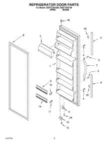 06 - Refrigerator Door parts for Whirlpool Refrigerator ED2FTGXKQ00 from AppliancePartsPros.com