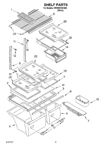 05 - Shelf, Optional parts for Whirlpool Refrigerator ER9SHKXKQ00 from AppliancePartsPros.com