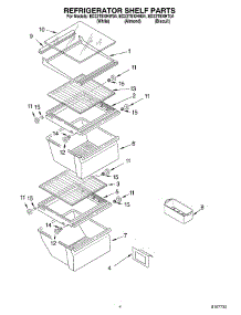03 - Refrigerator Shelf parts for Whirlpool Refrigerator ED22TEXHN04 from AppliancePartsPros.com