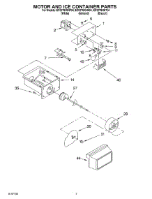 05 - Motor And Ice Container parts for Whirlpool Refrigerator ED22TEXHN04 from AppliancePartsPros.com