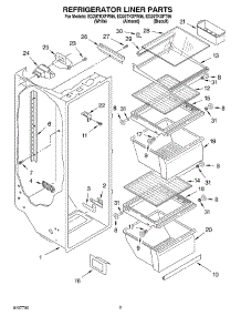 02 - Refrigerator Liner parts for Whirlpool Refrigerator ED20TKXFN06 from AppliancePartsPros.com