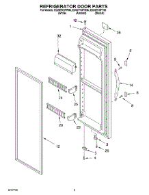 06 - Refrigerator Door parts for Whirlpool Refrigerator ED20TKXFN06 from AppliancePartsPros.com