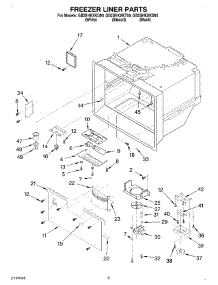 02 - Freezer Liner parts for Whirlpool Refrigerator GB2SHKXKT00 from AppliancePartsPros.com