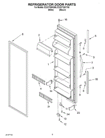 06 - Refrigerator Door parts for Whirlpool Refrigerator ED2GTQXKQ00 from AppliancePartsPros.com