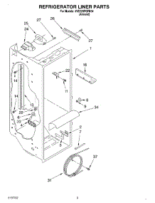 02 - Refrigerator Liner parts for Whirlpool Refrigerator 4YED25PQFN04 from AppliancePartsPros.com