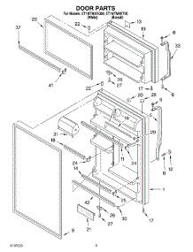 02 - Door parts for Whirlpool Refrigerator ET1MTMXKQ00 from AppliancePartsPros.com