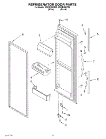 06 - Refrigerator Door parts for Whirlpool Refrigerator ED2FHGXKQ00 from AppliancePartsPros.com