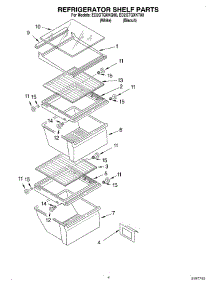 03 - Refrigerator Shelf parts for Whirlpool Refrigerator ED2GTQXKT00 from AppliancePartsPros.com