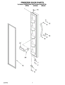 05 - Freezer Door parts for Whirlpool Refrigerator ED20TKXFW06 from AppliancePartsPros.com