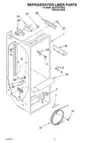 02 - Refrigerator Liner parts for Whirlpool Refrigerator 6GD27DFXFS02 from AppliancePartsPros.com