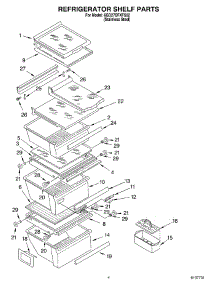 03 - Refrigerator Shelf parts for Whirlpool Refrigerator 6GD27DFXFS02 from AppliancePartsPros.com